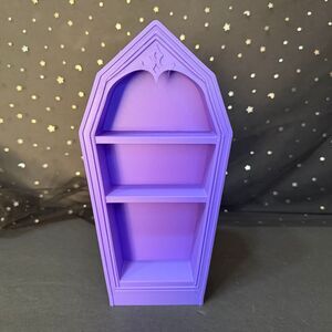 Purple Coffin Shelf, 3D Printed PLA Gothic Display